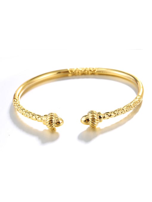 XP Copper Alloy 24K Gold Plated Vintage style Opening Bangle 1