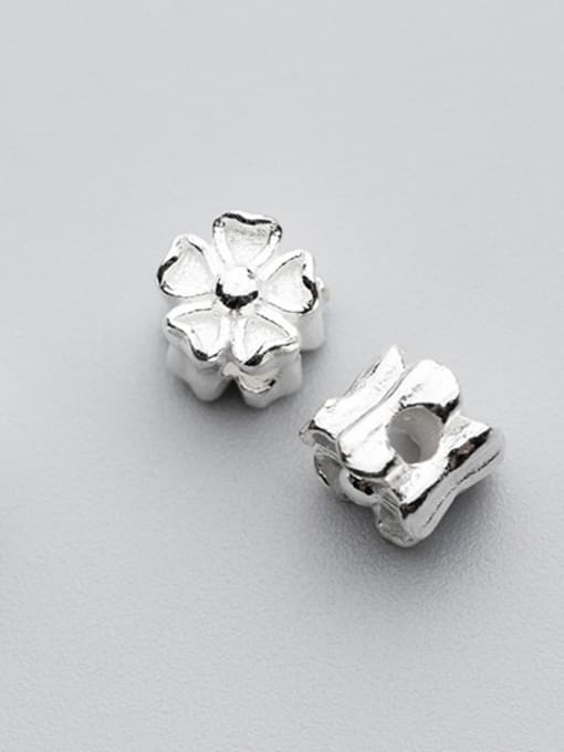 FAN 925 Sterling Silver With Silver Plated Trendy Flower Charms 1