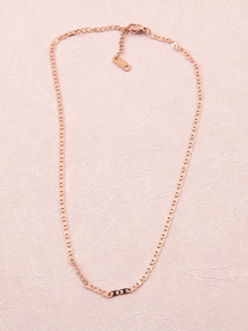 GROSE Titanium With Gold Plated Simplistic Chain Necklaces 3
