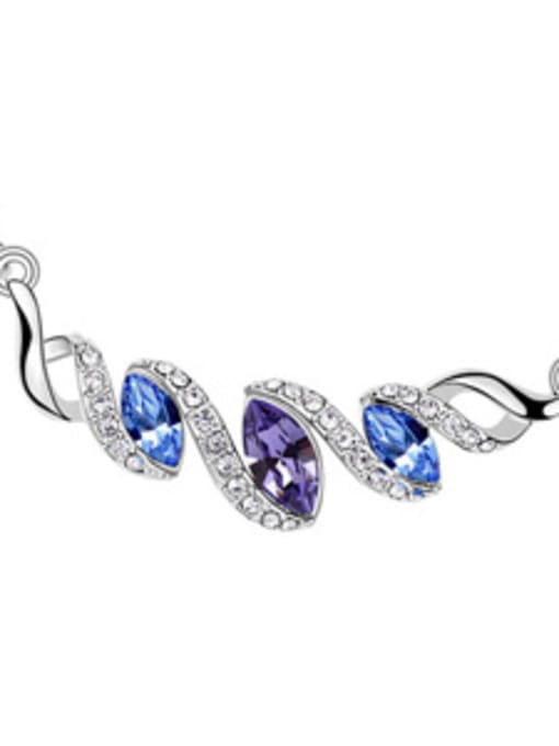 royal blue Fashion Marquise austrian Crystals Alloy Necklace