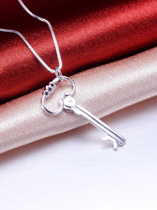 One Silver Fashion Style Key Shaped Pendant 0