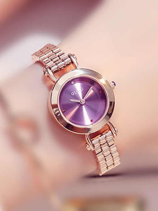 Purple GUOU Brand Simple Women Wristwatch