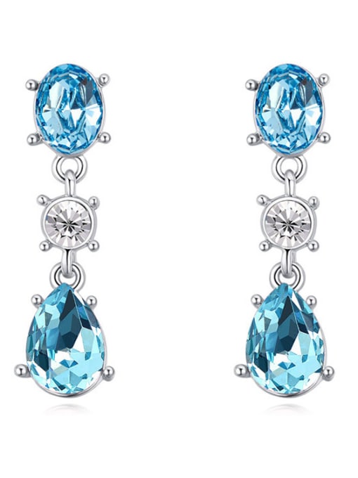 QIANZI Fashion austrian Crystals Alloy Earrings 2