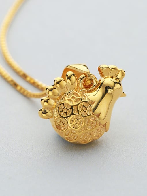 Golden Gold Plated Fowl Pendant