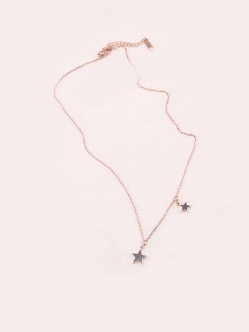 GROSE Simple Rose Gold Stars Accessories Clavicle Necklace 0