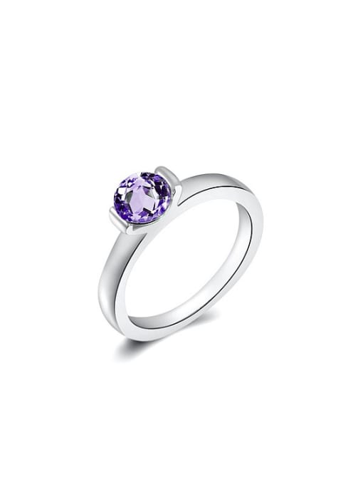 Ronaldo High Quality Purple Swiss Zircon Ring 0