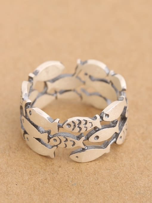Peng Yuan Personalized Little Fish Silver Ring
