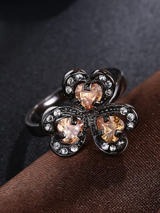 OUXI Fashion Heart shapes Zircon Women Ring 2