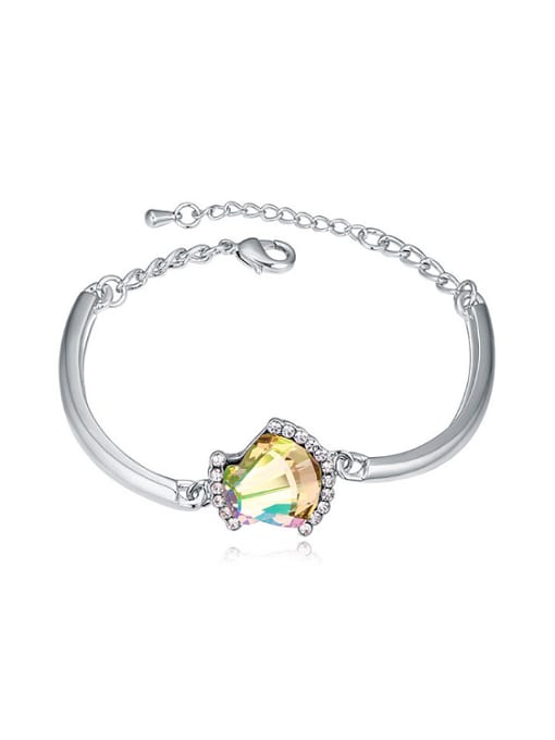 QIANZI Simple Shell-shaped austrian Crystal Alloy Bracelet 3