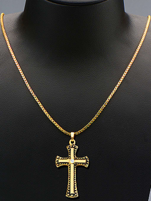 Days Lone 18K Gold Plated Retro Cross Two Pieces Jewelry Set 1