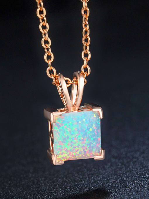Rose Gold 2018 Square Shaped Necklace