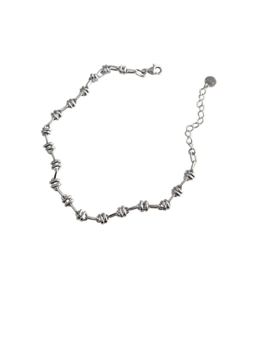 DAKA 925 Sterling Silver With Platinum Plated Vintage Chain Lovers Bracelets
