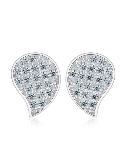kwan Water Drop Noble Shining Zircons Stud Earrings 0