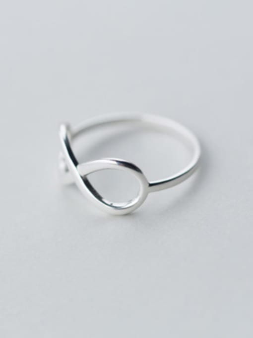 Rosh Exquisite Number Eight Shaped S925 Silver Ring 0
