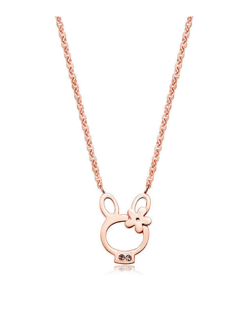JINDING Rose Gold Stainless Steel Necklace 0