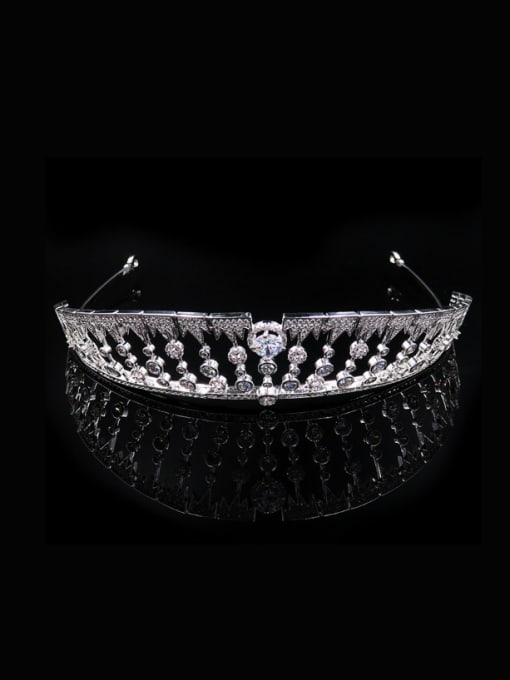 Cong Love Hollow Micro Pave Zircons Wedding Party Hair Accessories 0