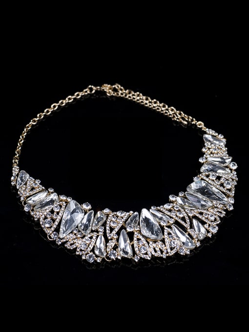 Lan Fu 2018 Irregular Glass Rhinestones Two Pieces Jewelry Set 1