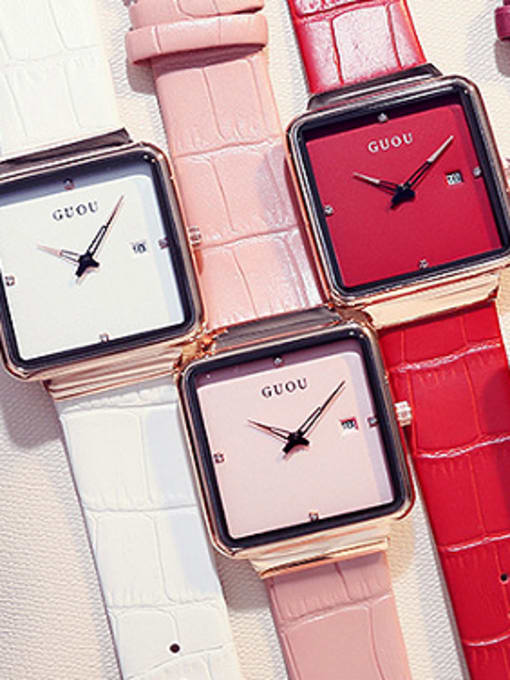 GUOU Watches GUOU Brand Simple Square Watch 1