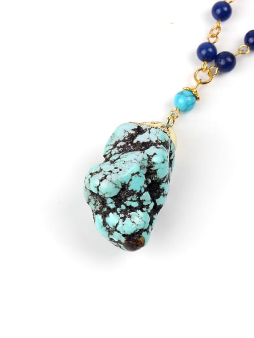 handmade Irregular Turquoise Pendant Creative Fashion Necklace 2