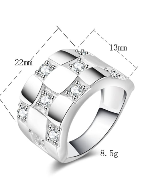 Ya Heng Fashion Silver Plated Zircons Good Ring 1