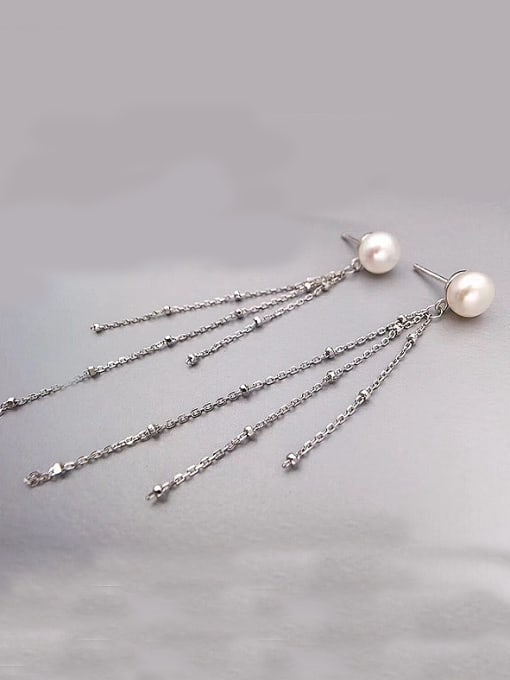 EVITA PERONI Fashion Freshwater Pearl Tassels drop earring 0