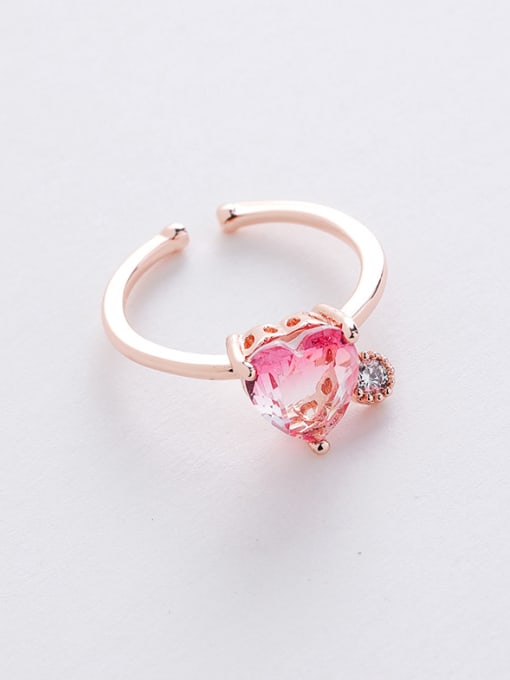 9#12955A Alloy With Rose Gold Plated Simplistic Geometric Free Size Rings