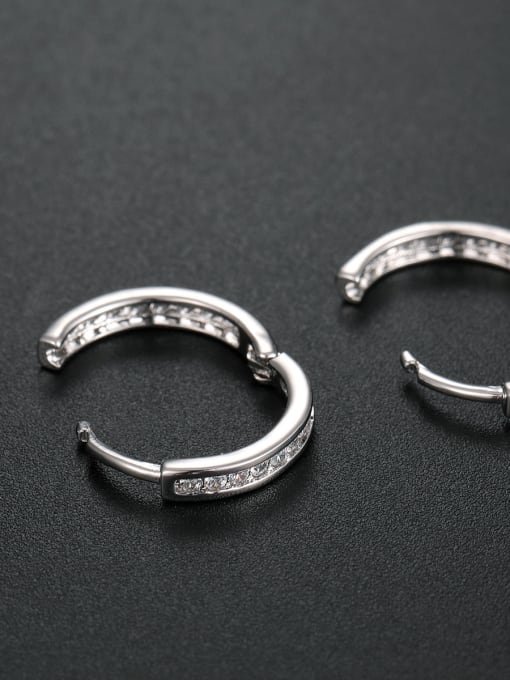UNIENO Simple micro-inlaid zircon ringlet earrings 2
