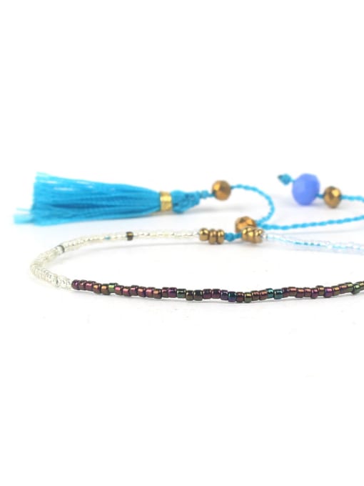 HB568-I Adjustable Bohemia Handmade Woven Tassel  Bracelet