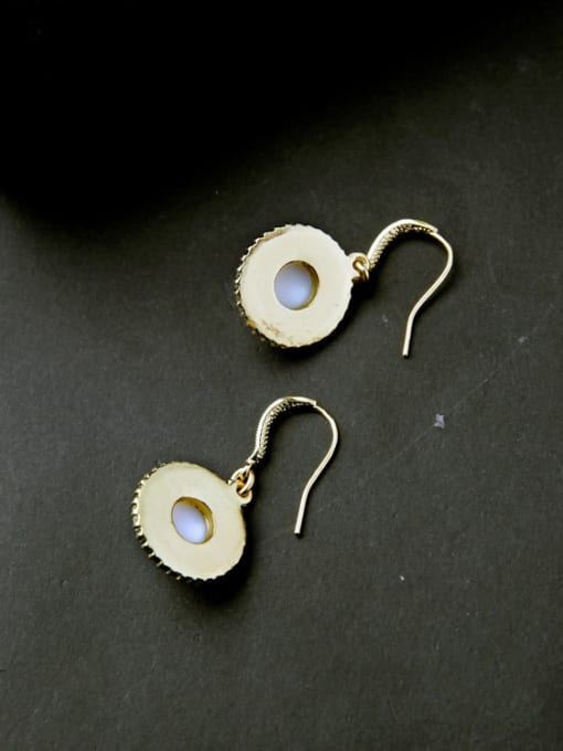 KM Simple Artificial Pearls Drop hook earring 4