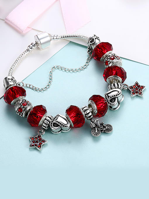 OUXI Retro style Decorations Glass Beads Bracelet 2