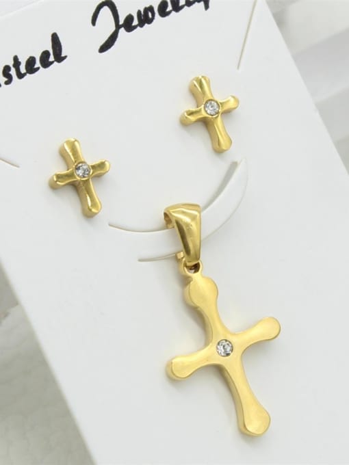 XIN DAI Retro Style Cross Two Pieces Jewelry Set