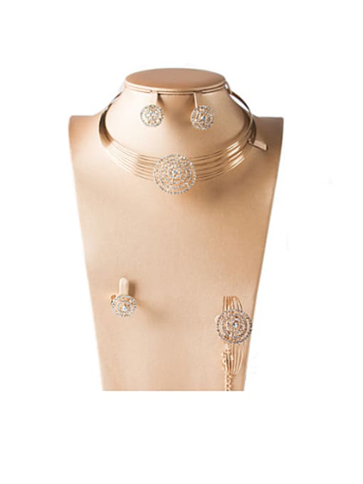 4 Fashion Rhinestones Four Pieces Jewelry Set