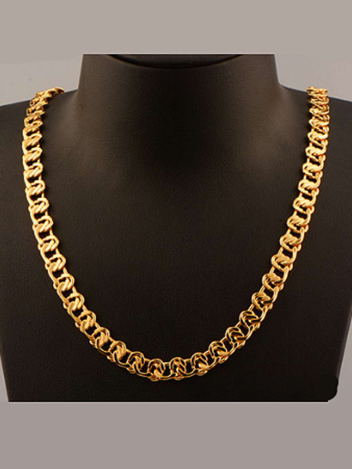 gold 2018 18K Fashion Colorfast Necklace