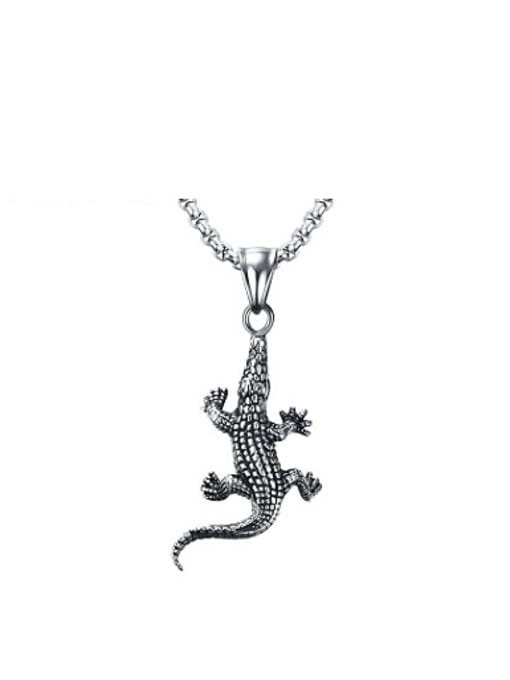 CONG Exquisite Crocodile Shaped Stainless Steel Pendant 0