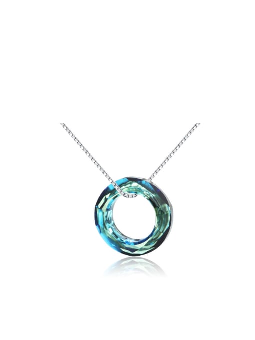kwan Colorful Circle Austria Crystal Women Necklace