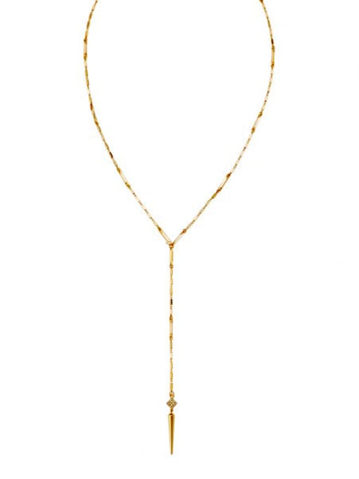 Golden Simple Line Alloy Long Necklace