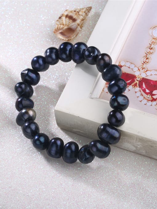 Black Creative Black Freshwater Pearl Handmade Bracelet