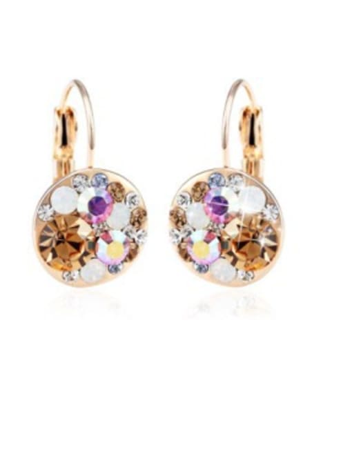 Rose Gold, Champagne Chanson Elaine Crystal hook earring