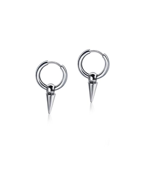 544-platinum 316L Surgical Steel With Platinum Plated Punk Irregular Stud Earrings