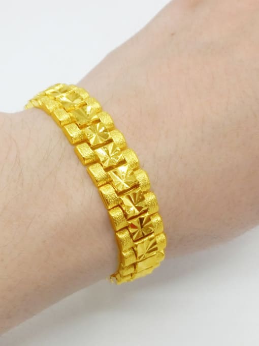 Neayou Men 24 Gold Plated Geometric Bracelet 1