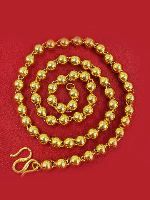 golden Men Luxury Round Beads Neckalce