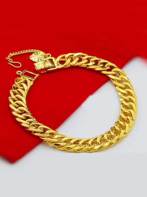 Yi Heng Da Men Exquisite 24K Gold Plated Geometric Shaped Bracelet 1