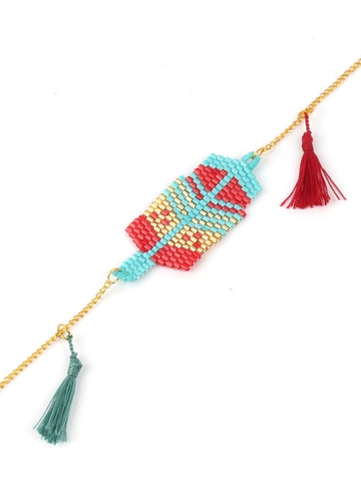JHBZBVB496-F Colorful Small Glass Beads Handmade Bracelet