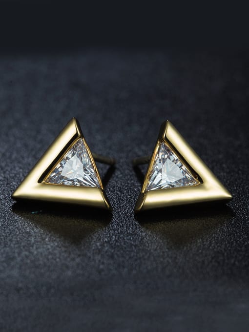 UNIENO S925 Silver Triangle stud Earring 0