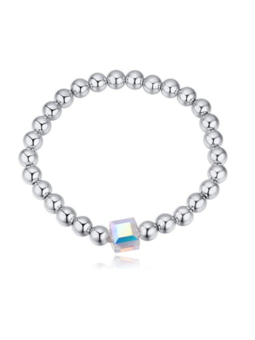 QIANZI Simple austrian Crystal Little Beads Alloy Bracelet