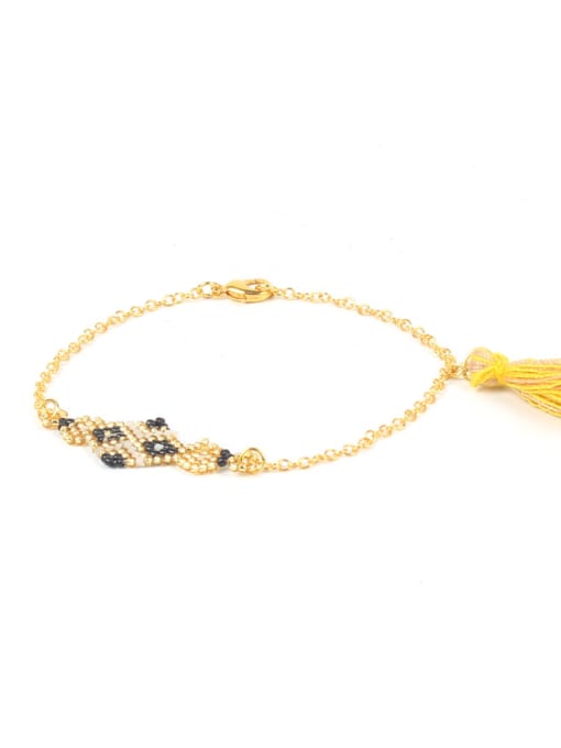 HB548-P Gold Plated Alloy Handmade Fashion Colorful Bracelet