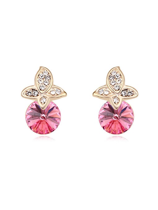 QIANZI Fashion Cubic austrian Crystals Alloy Stud Earrings