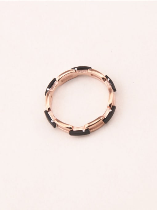 GROSE Hollow Personality Rose Gold Plated Ring 0