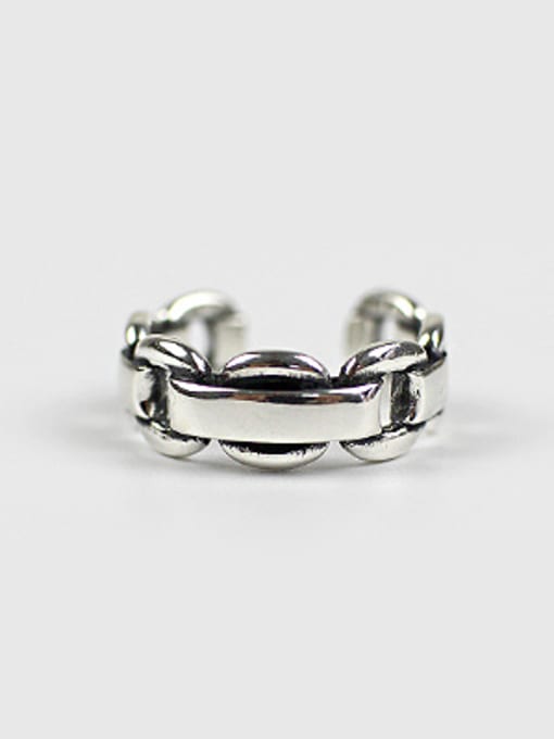 DAKA Personalized Silver Opening Smooth Ring 0