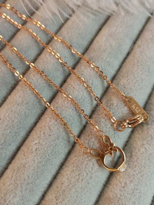 Rose Gold Rose Gold Stainless Steel Necklace